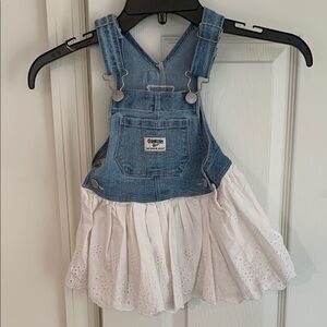 OshKosh B'gosh Blue Denim and White Skirtall